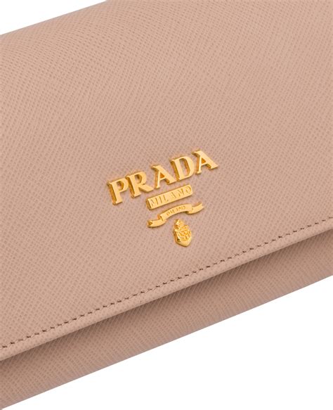 Shop Prada Large Saffiano and Leather Wallet 